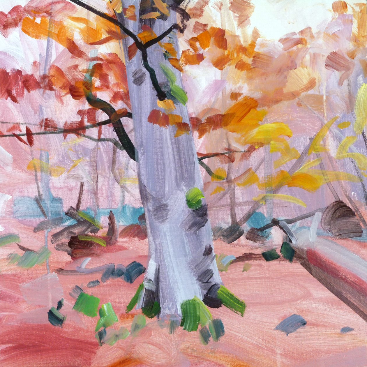 Forêt 37, 2018 (acrílico sobre tela) de Olivier Morel