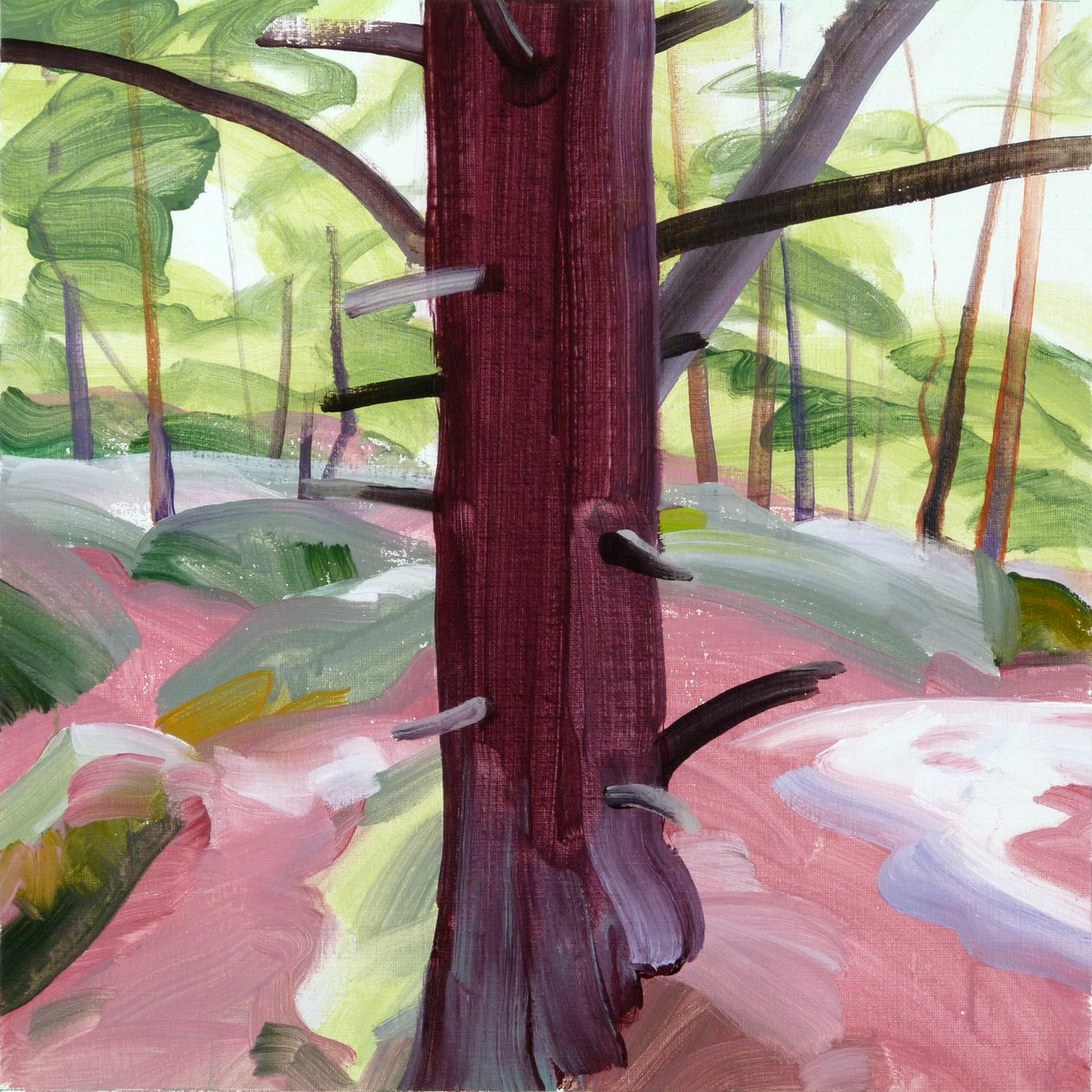 Forêt 39, 2018 (acrílico sobre tela) de Olivier Morel