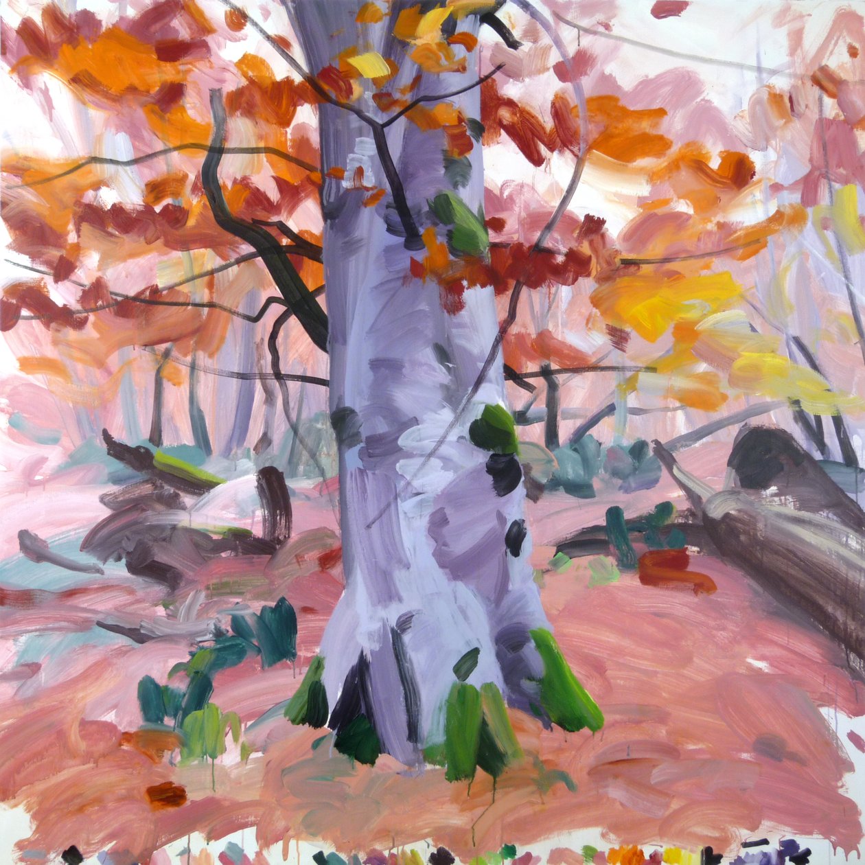 Forêt 40, 2018 (acrílico sobre tela) de Olivier Morel