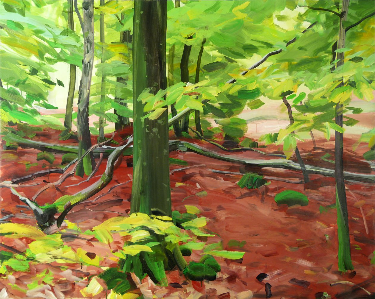 Forêt 5, 2015 (acrílico sobre tela) de Olivier Morel