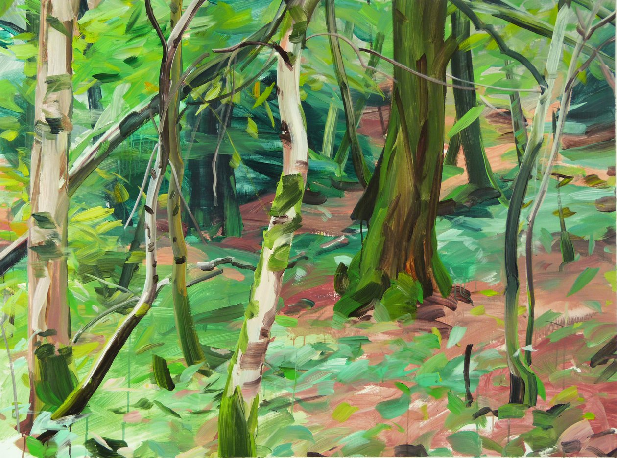 Forêt 6, 2015 (acrílico sobre tela) de Olivier Morel