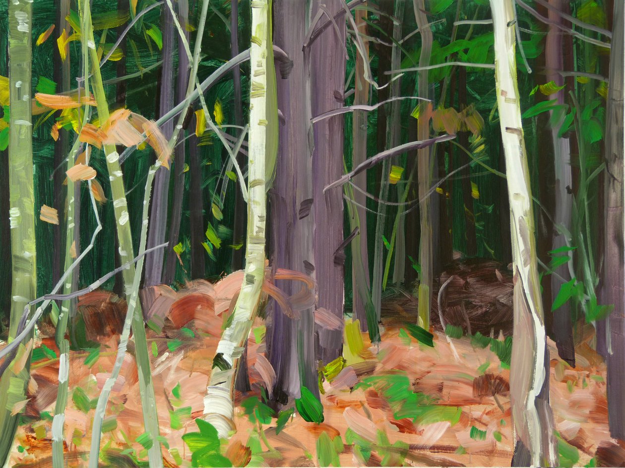 Forêt 7, 2015 (acrílico sobre tela) de Olivier Morel