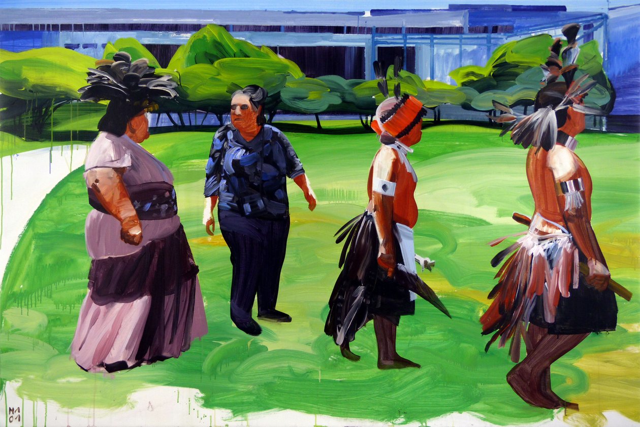 O novo mundo, 2011 (acrílico sobre tela) de Olivier Morel