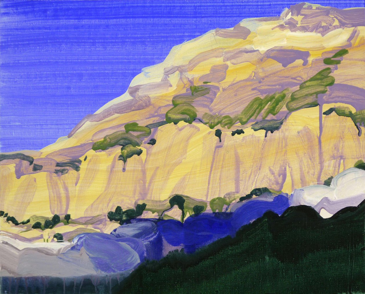 Leukerbad 10, 2012 (acrílico sobre tela) de Olivier Morel