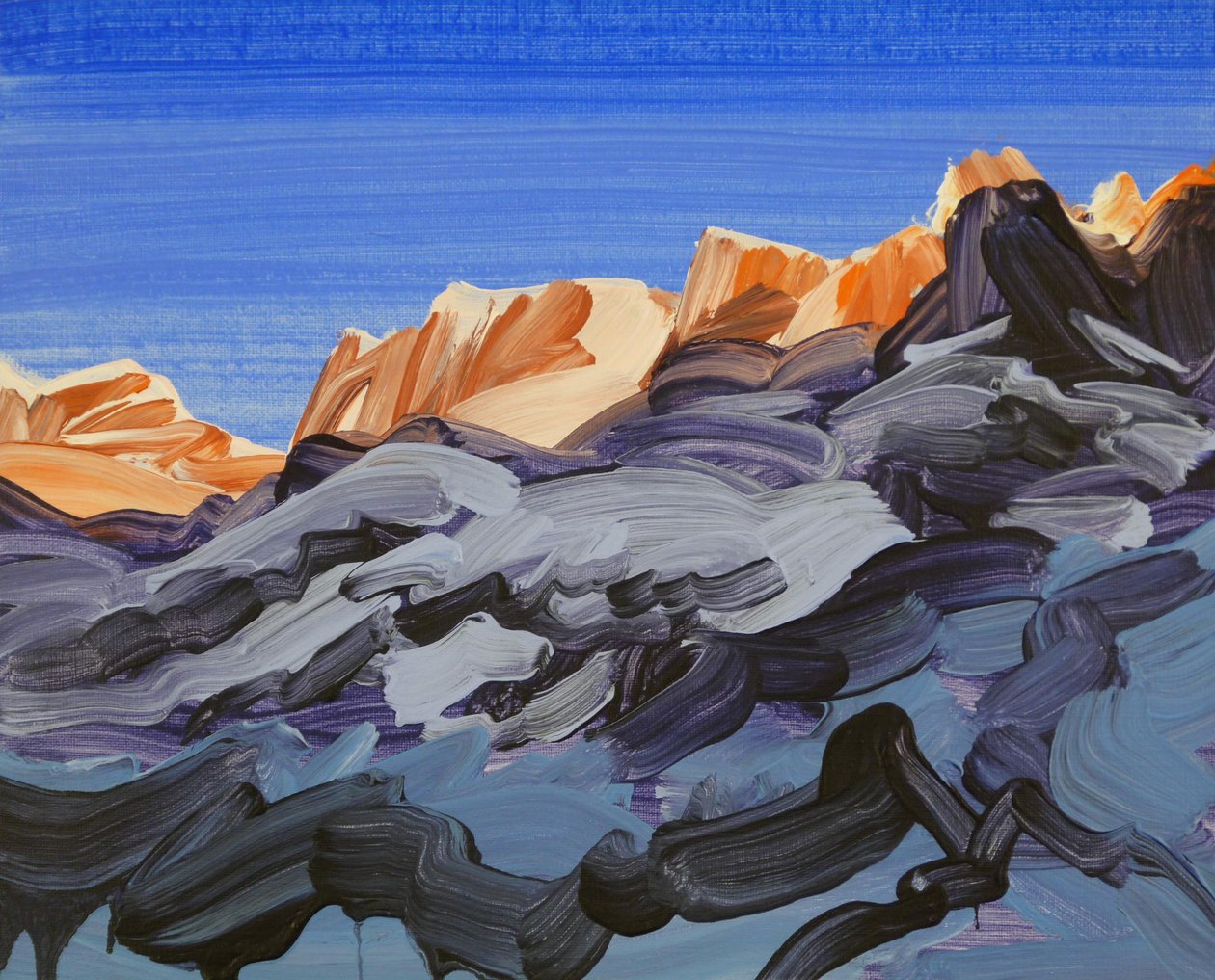 Leukerbad 11, 2012 (acrílico sobre tela) de Olivier Morel