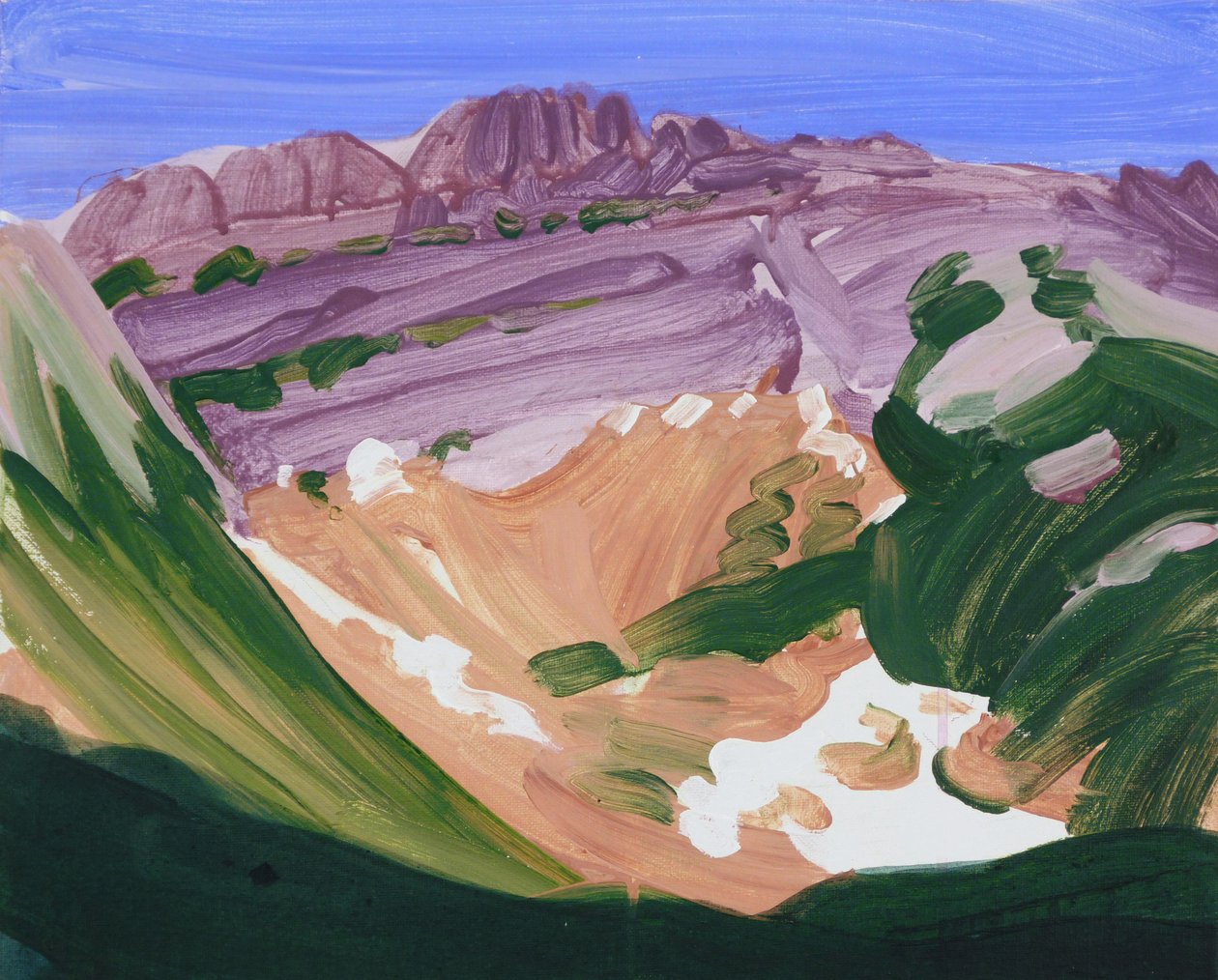 Leukerbad 17, 2012 (acrílico sobre tela) de Olivier Morel