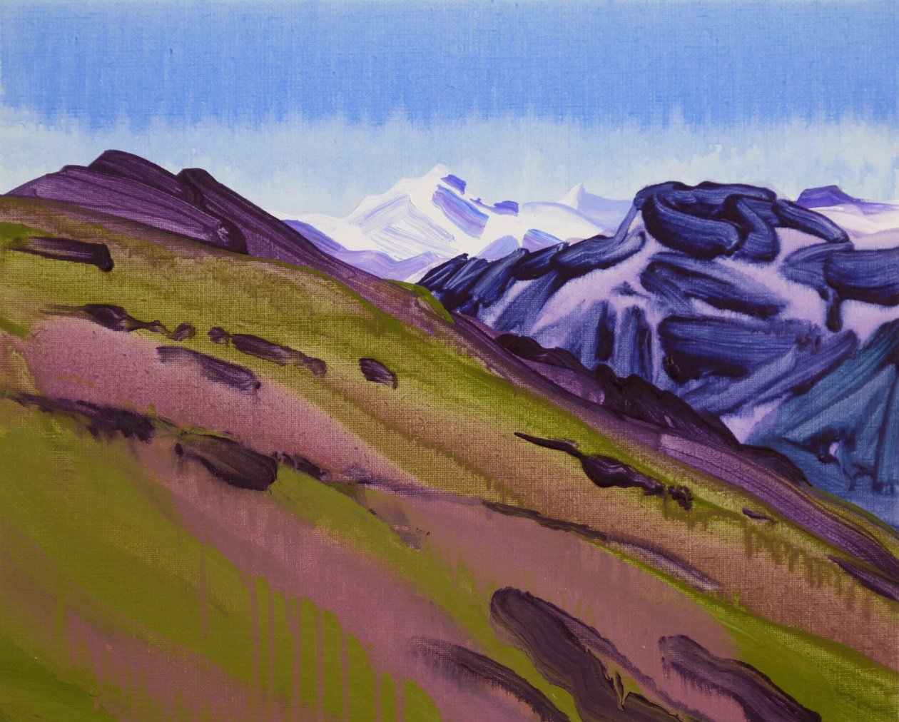 Leukerbad 18, 2012 (acrílico sobre tela) de Olivier Morel