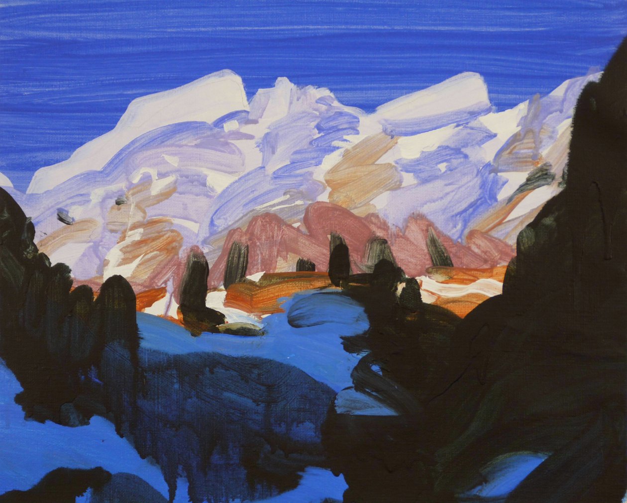 Leukerbad 22, 2012 (acrílico sobre tela) de Olivier Morel