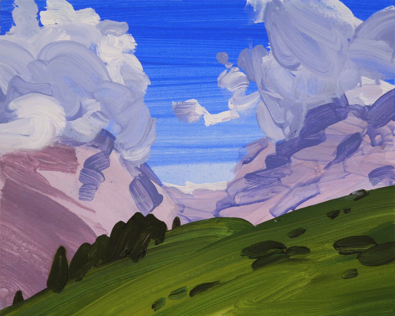 Leukerbad 24, 2012 (acrílico sobre tela) de Olivier Morel