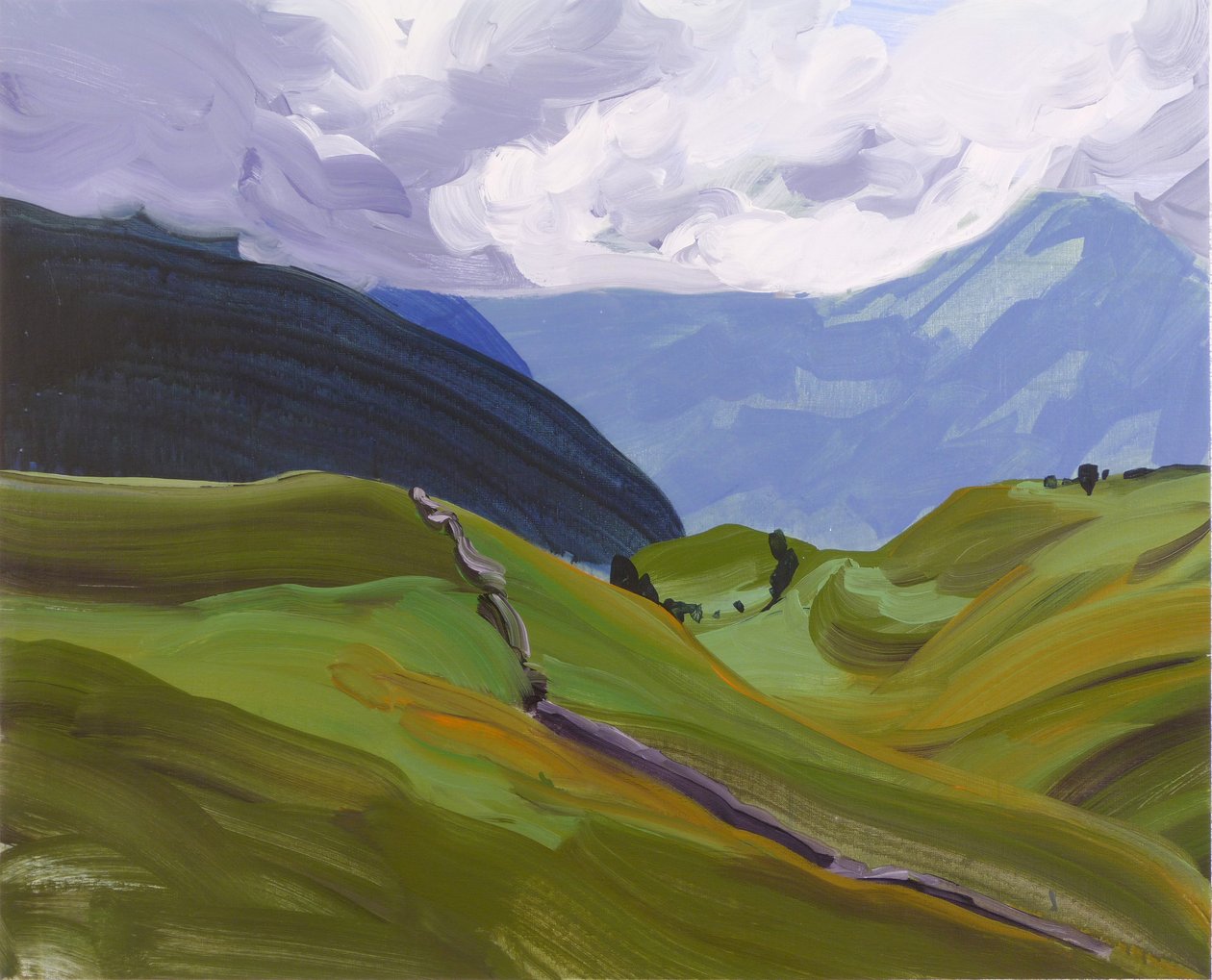 Leukerbad 26, 2014 (acrílico sobre tela) de Olivier Morel