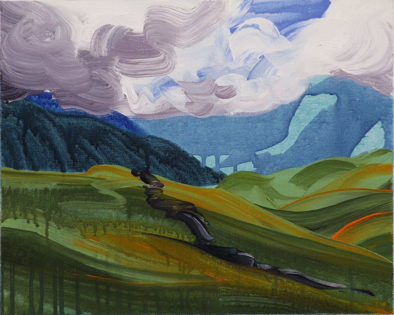 Leukerbad 26, 2014 (acrílico sobre tela) de Olivier Morel