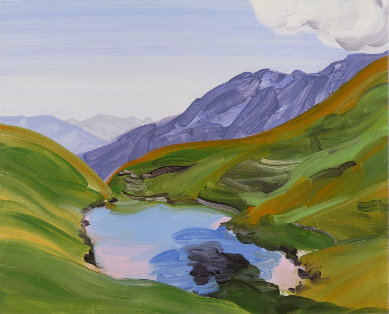 Leukerbad 27, 2014 (acrílico sobre tela) de Olivier Morel