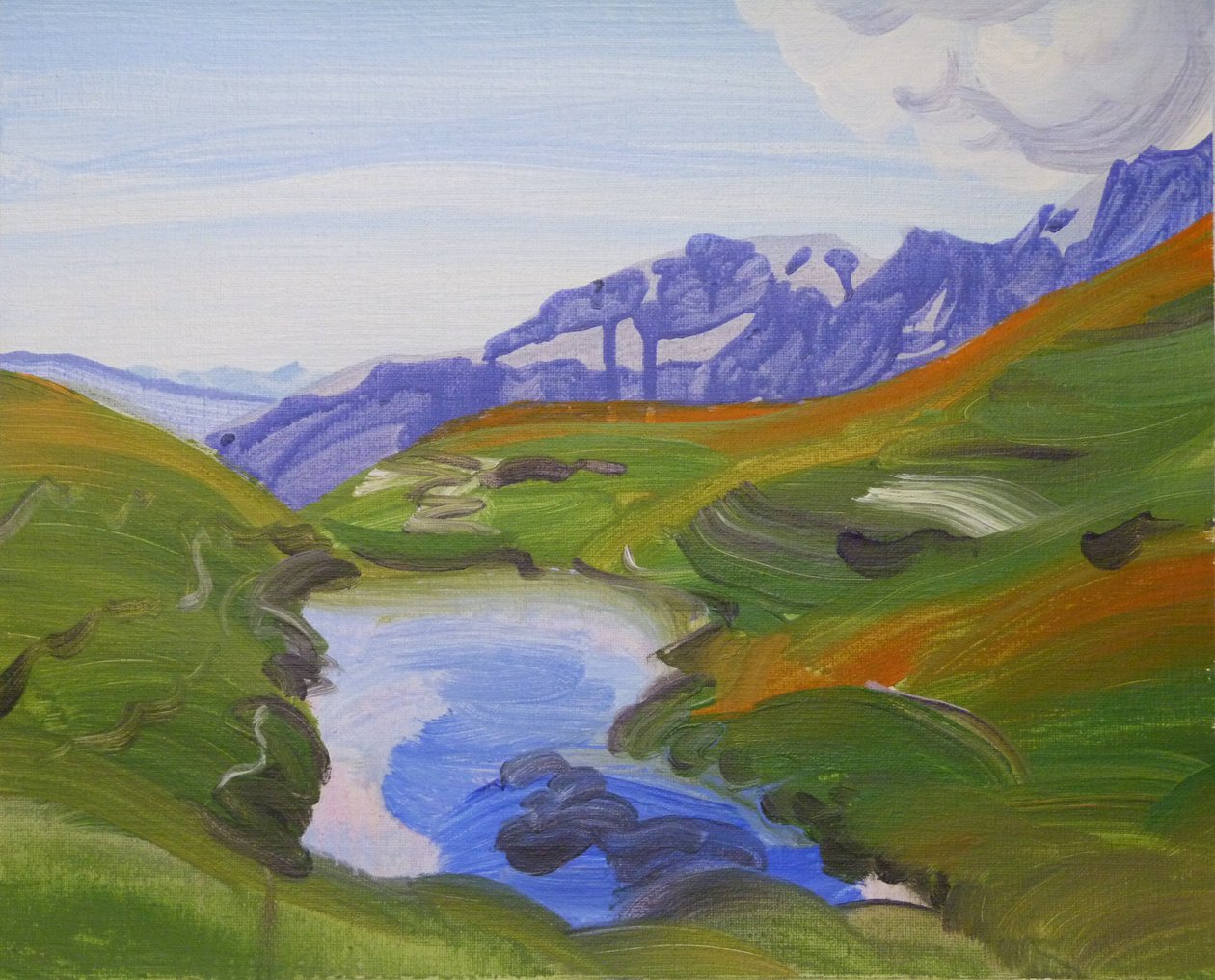 Leukerbad 27, 2014 (acrílico sobre tela) de Olivier Morel