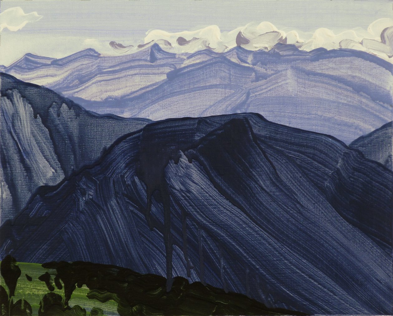 Leukerbad 28, 2014 (acrílico sobre tela) de Olivier Morel