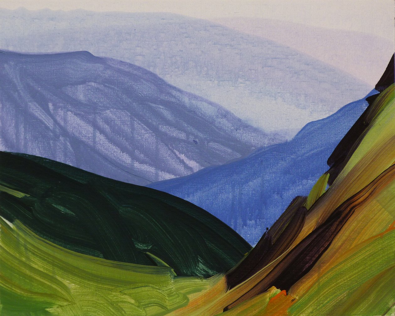 Leukerbad 29, 2014 (acrílico sobre tela) de Olivier Morel