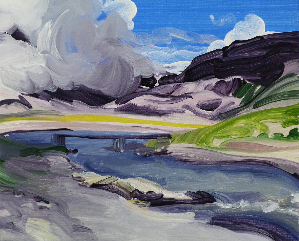 Leukerbad 30, 2014 (acrílico sobre tela) de Olivier Morel