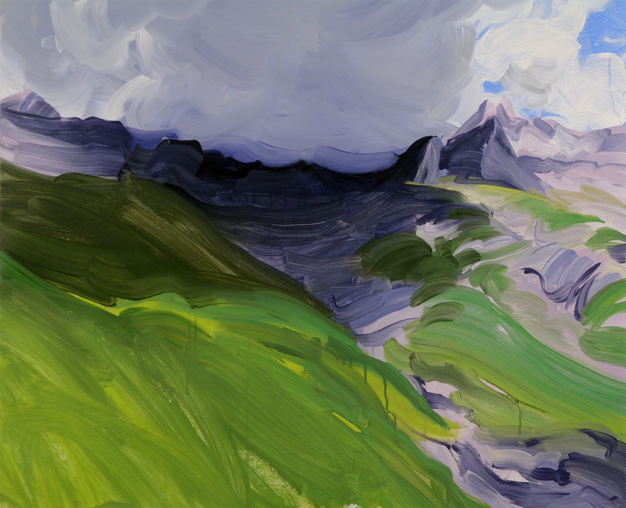 Leukerbad 32, 2014 (acrílico sobre tela) de Olivier Morel
