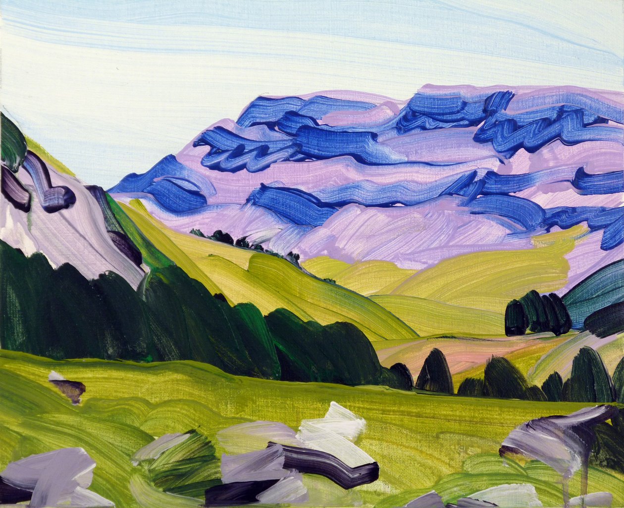 Leukerbad 33, 2017 (acrílico sobre tela) de Olivier Morel