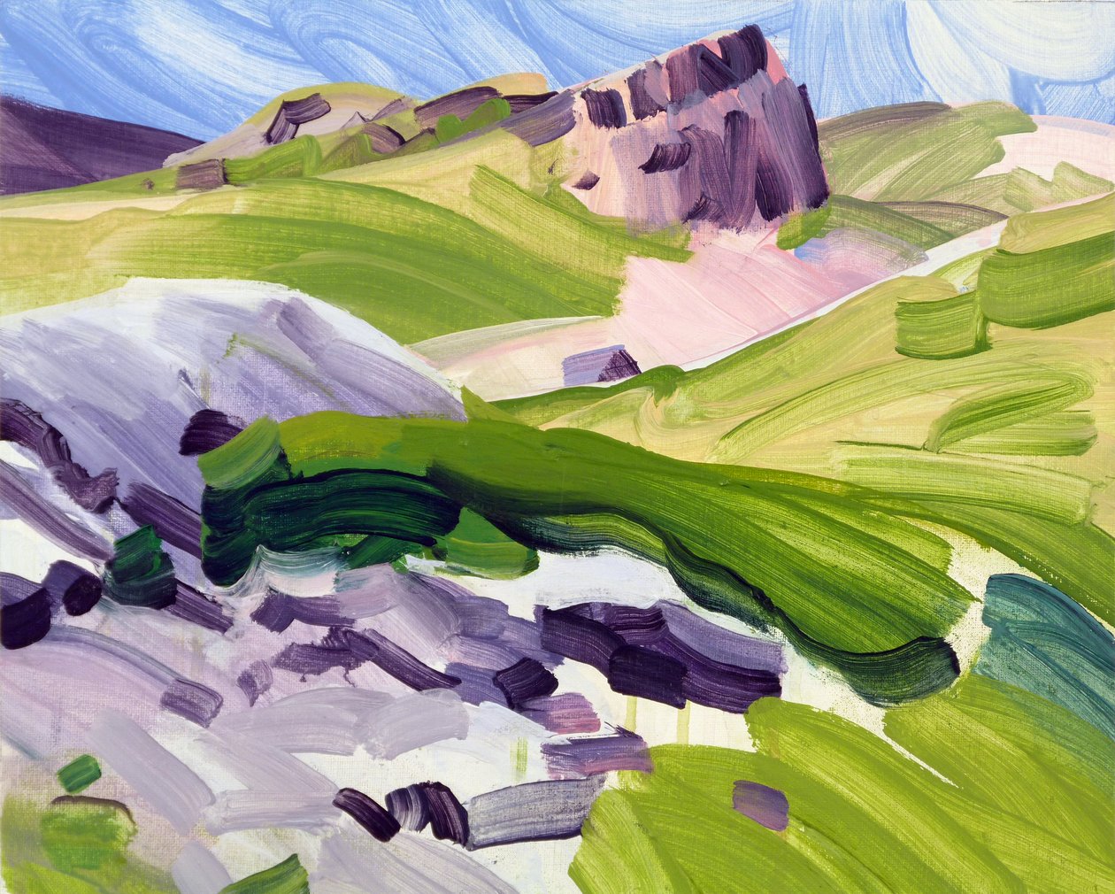 Leukerbad 35, 2017 (acrílico sobre tela) de Olivier Morel