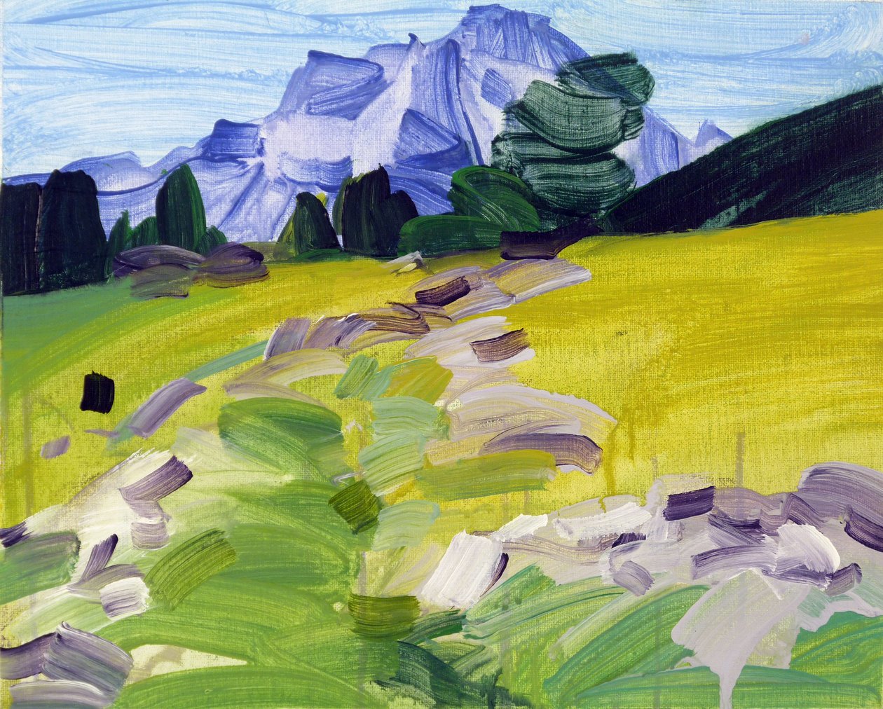 Leukerbad 36, 2017 (acrílico sobre tela) de Olivier Morel