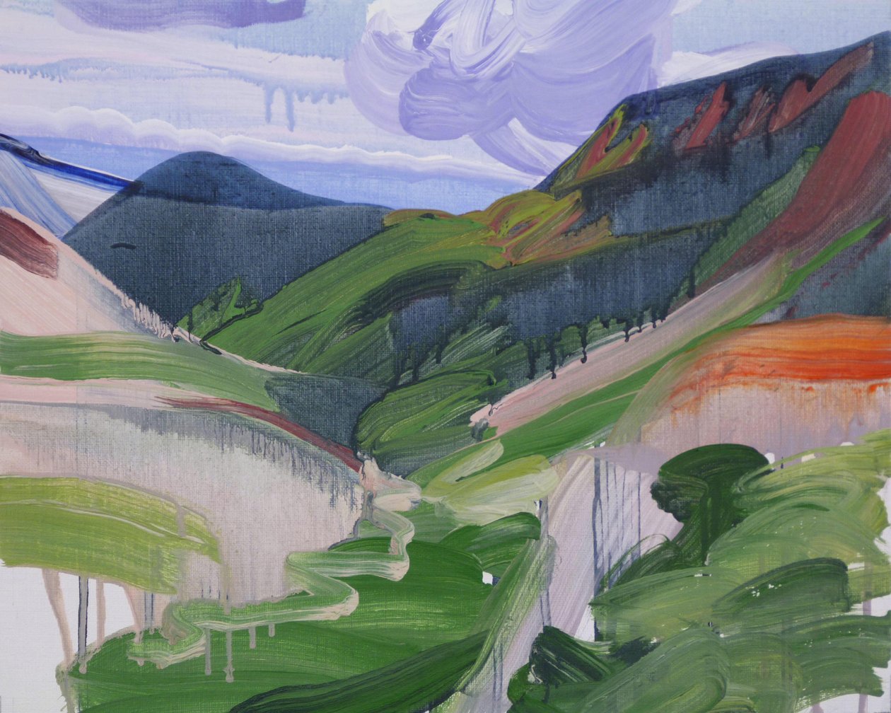 Leukerbad 4, 2012 (acrílico sobre tela) de Olivier Morel