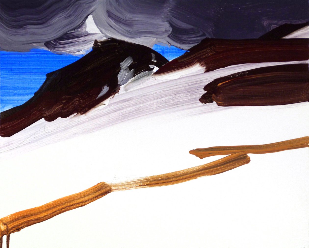 Leukerbad 6, 2012 (acrílico sobre tela) de Olivier Morel