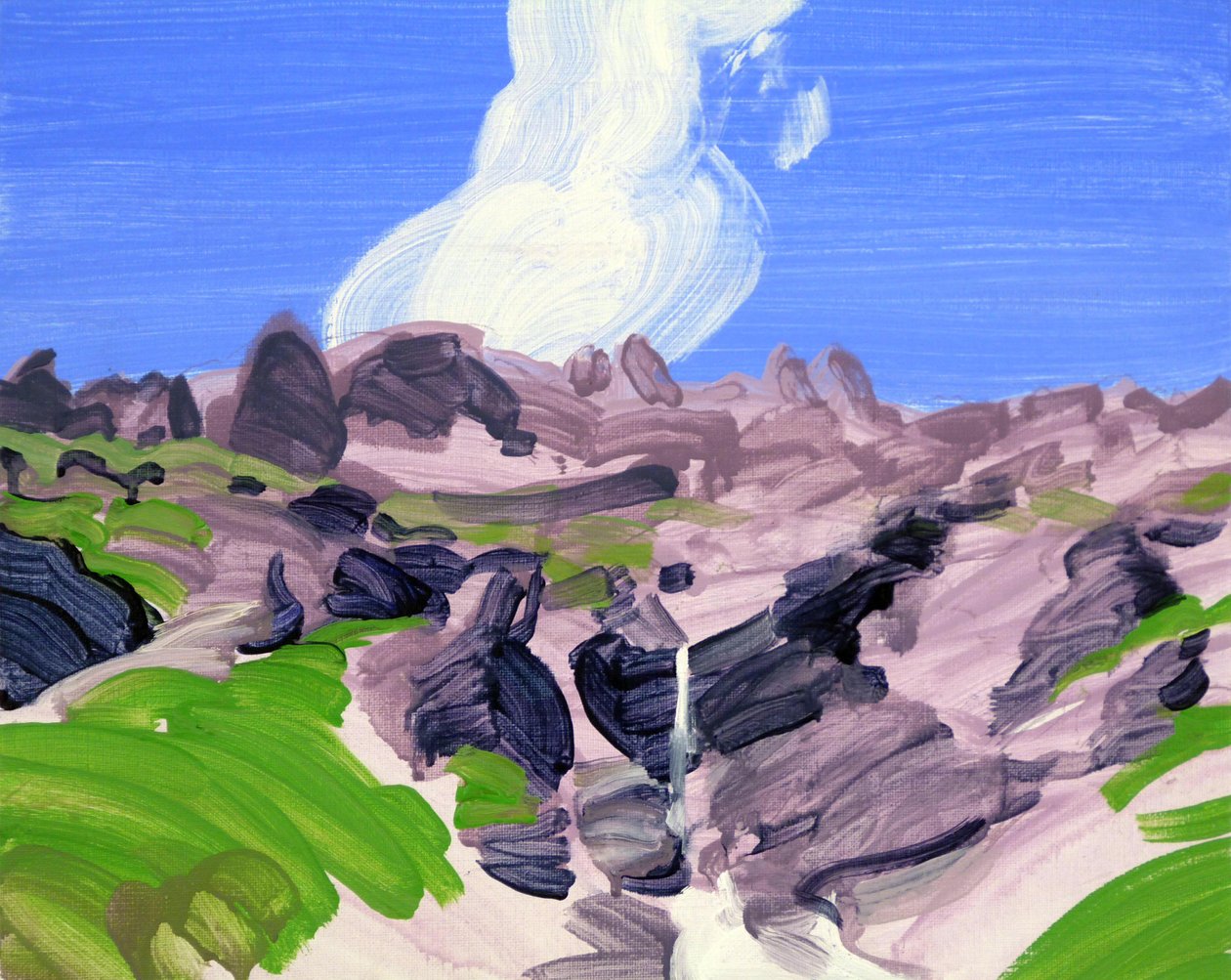 Leukerbad 8, 2012 (acrílico sobre tela) de Olivier Morel