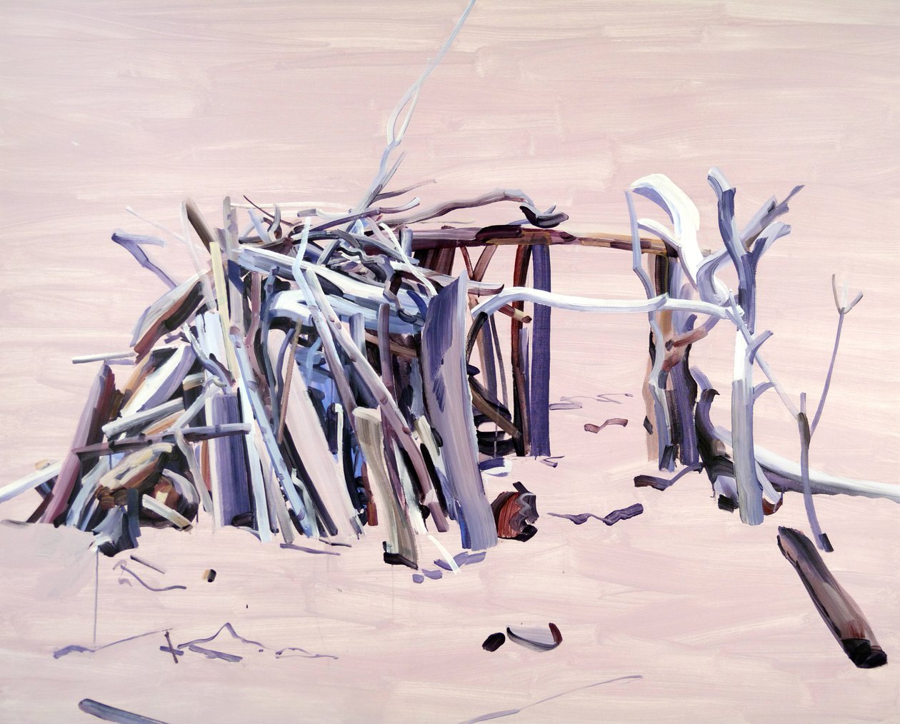 Maison01, 2015 (acrílico sobre tela) de Olivier Morel