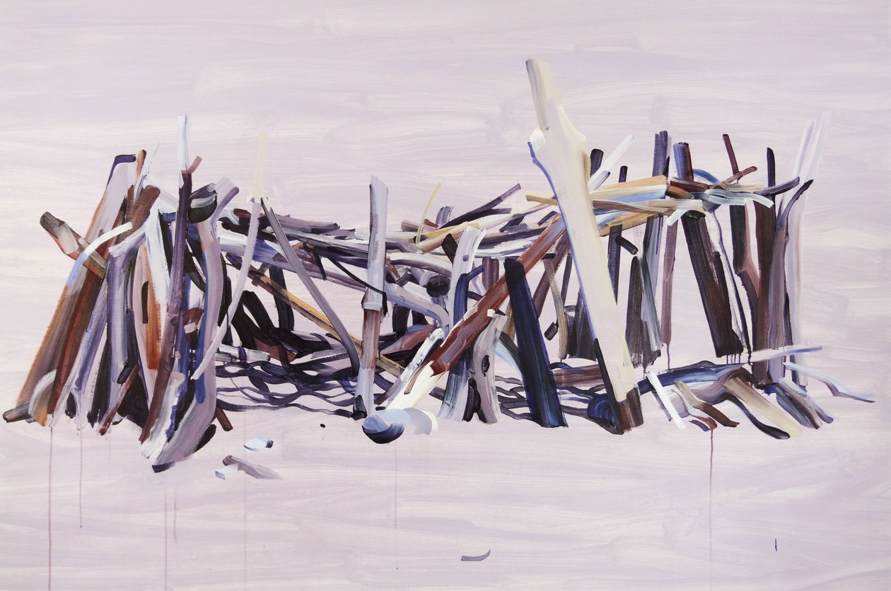 Maison02, 2015 (acrílico sobre tela) de Olivier Morel