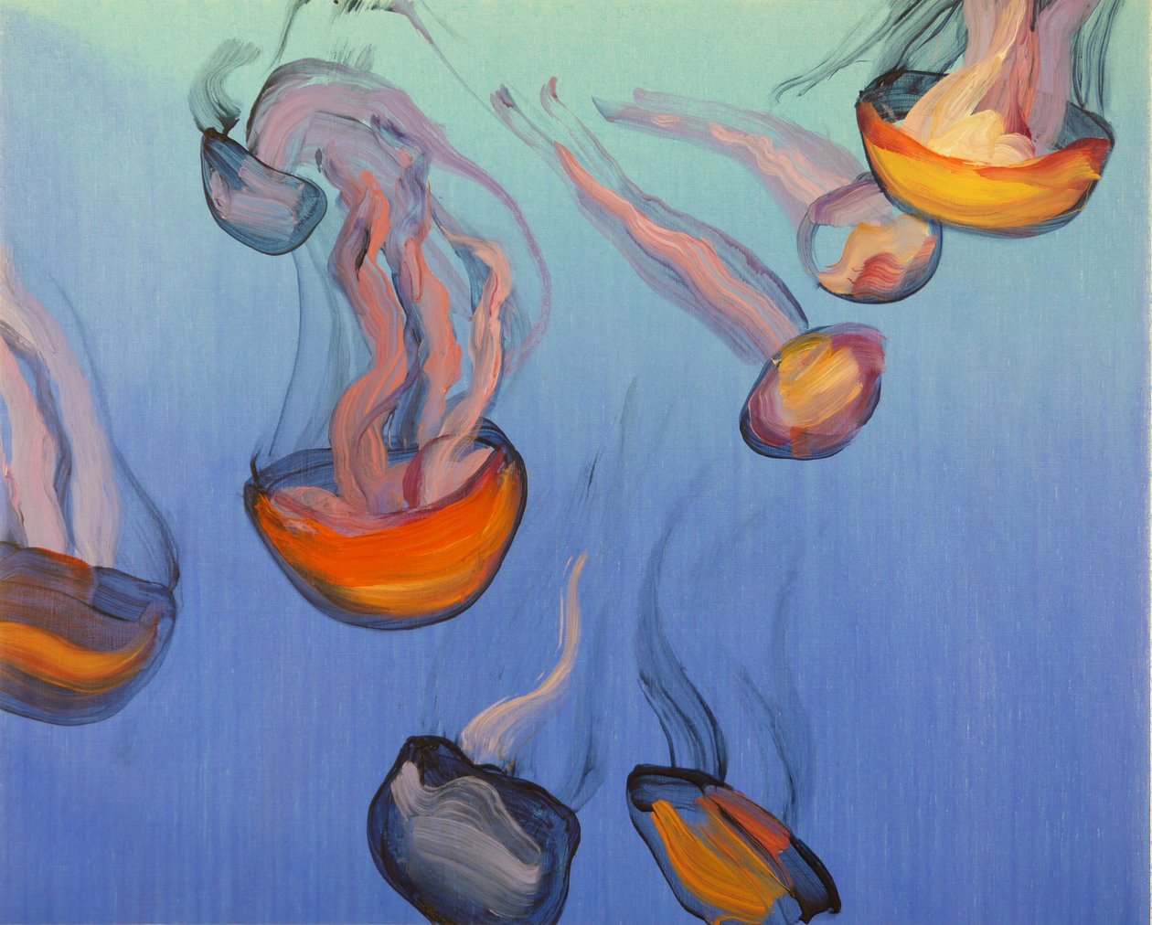 Méduses 15, 2013 (acrílico sobre tela) de Olivier Morel