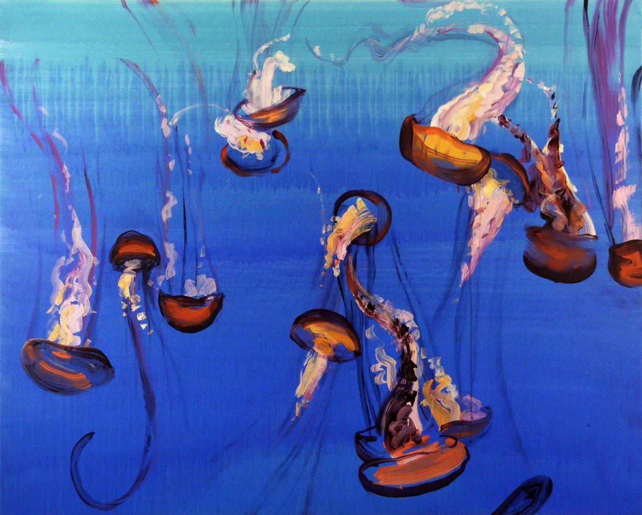 Méduses, 2012 (acrílico sobre tela) de Olivier Morel