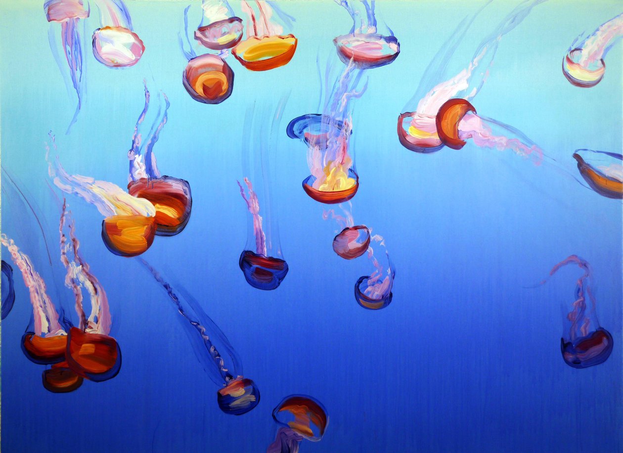 Méduses 2, 2012 (acrílico sobre tela) de Olivier Morel