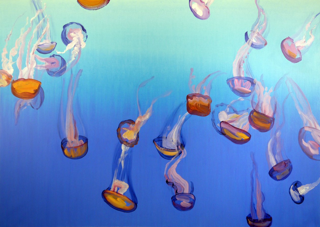 Méduses 3, 2012 (acrílico sobre tela) de Olivier Morel