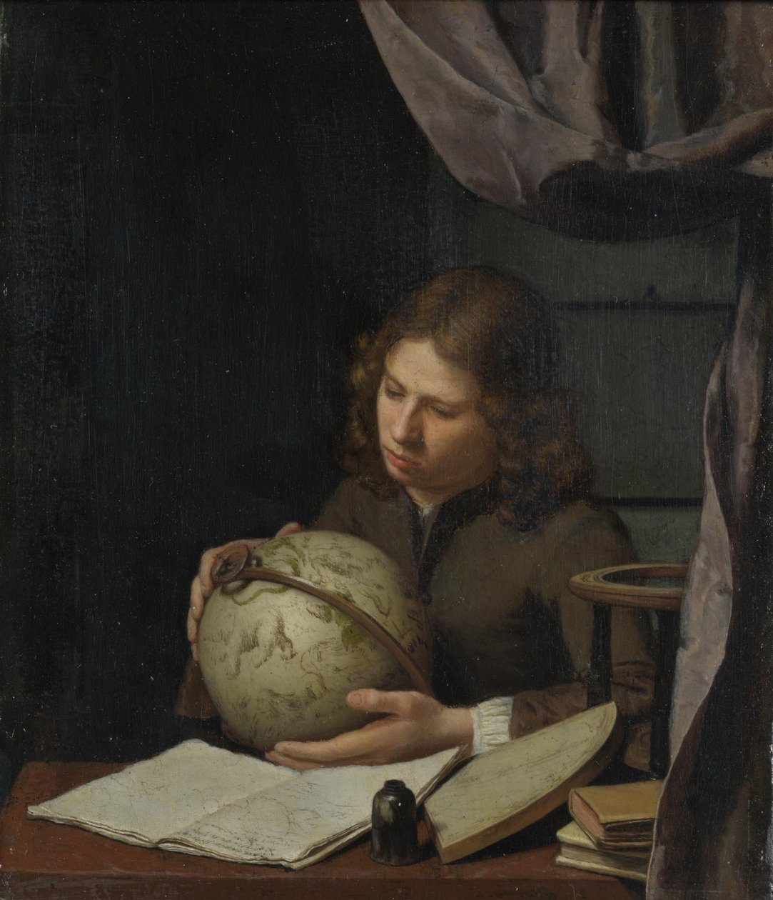 Um jovem astrônomo, ca 1685 de Olivier van Deuren