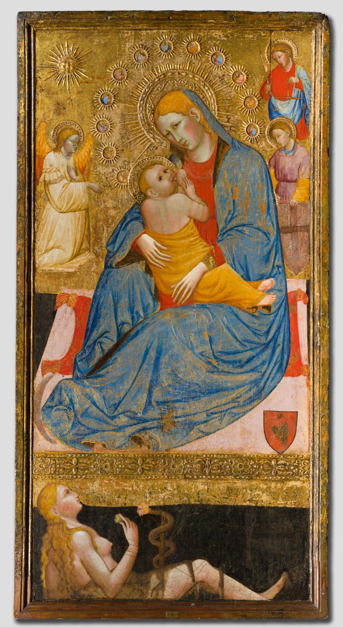 A Madona da Humildade com a Tentação de Eva, c. 1400 de Olivuccio di Ciccarello