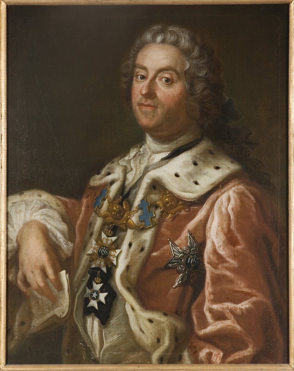 Comyte Charles Gustave de Tessin - Retrato de Carl Gustaf Tessin (1695-1770), de Arenius, Olof (1700-1766). Óleo sobre tela de Olof Arenius