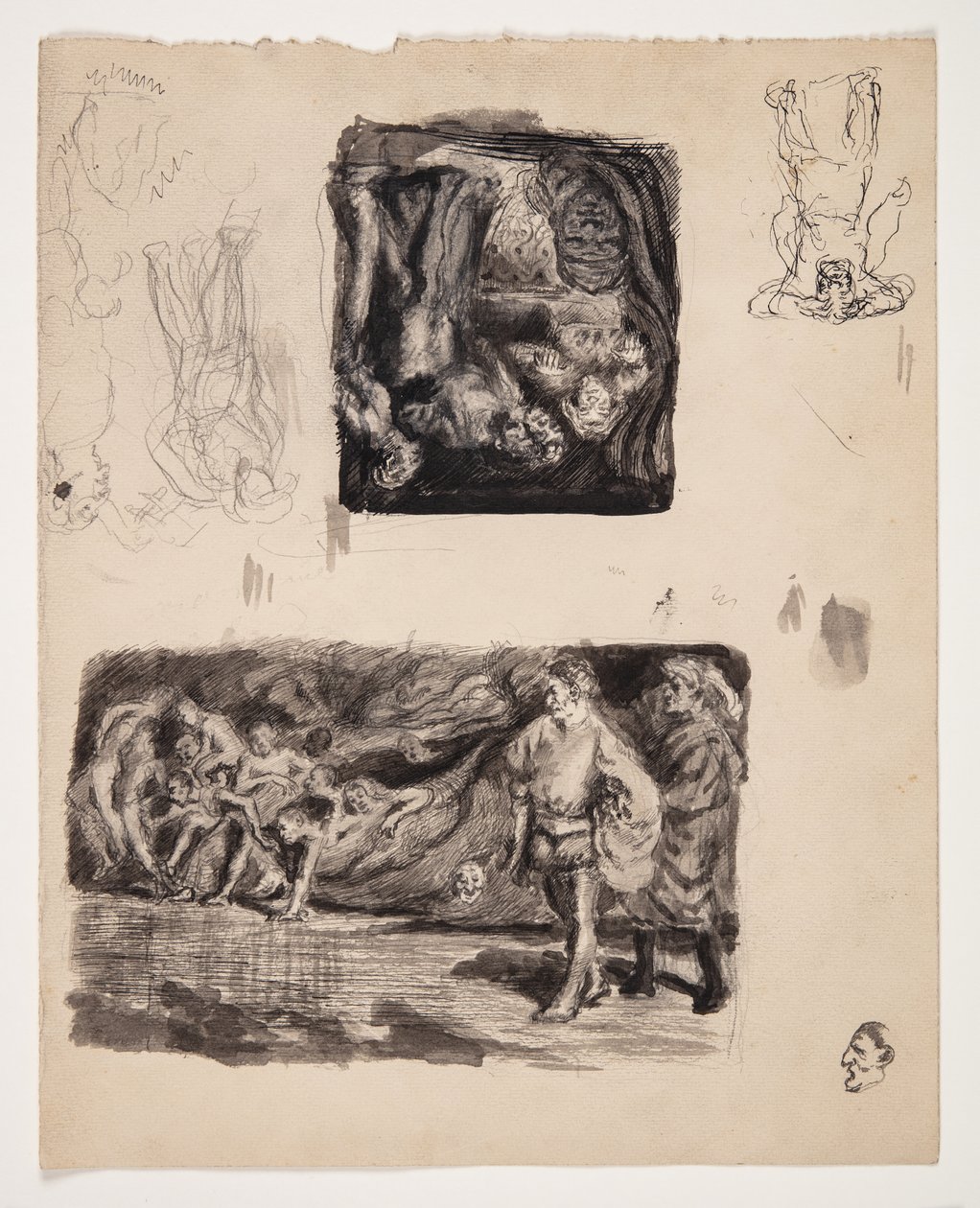 Motivos literários e desenhos de figuras soltas de Oluf Hartmann