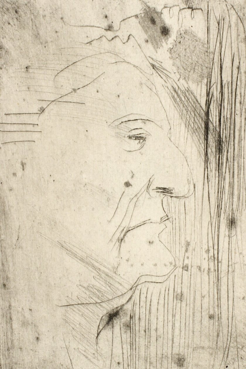 Retrato da mãe do artista de Oluf Hartmann