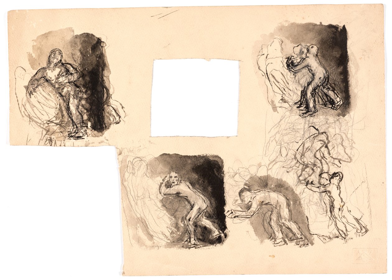 Estudos para "Ixion" de Oluf Hartmann