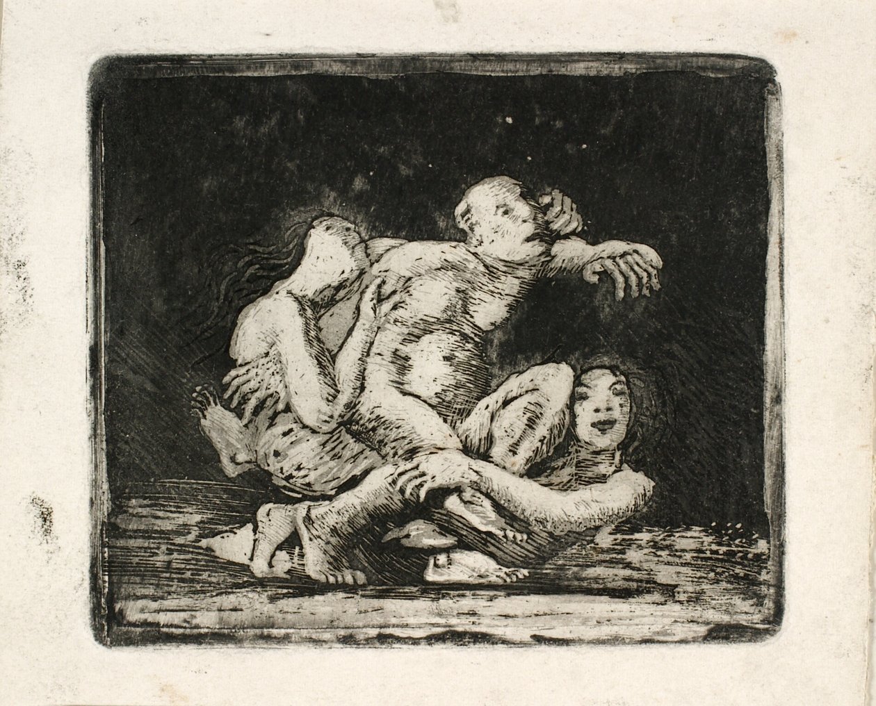 Duas mulheres brigam por um homem de Oluf Hartmann