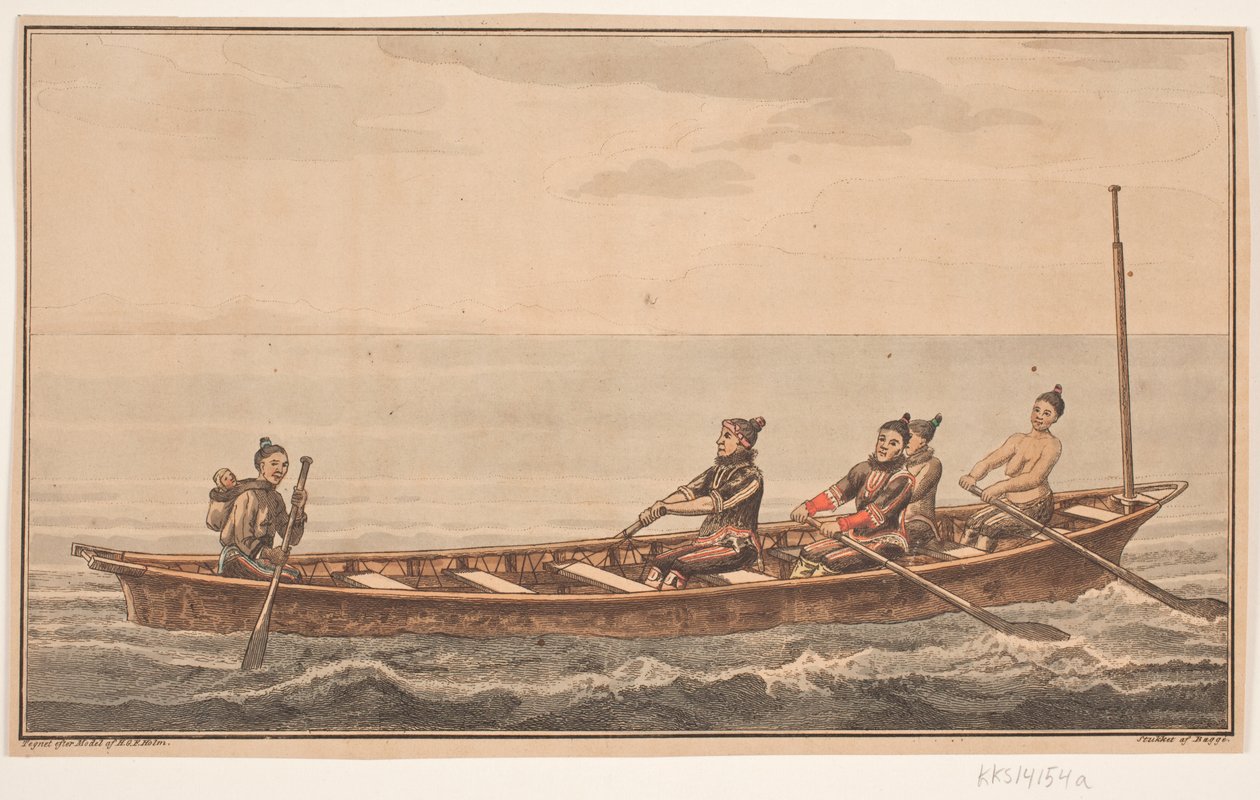 barco esposa Ilustração para W.A. Grah. Viagem de pesquisa à costa leste da Groenlândia de Oluf Olufsen Bagge