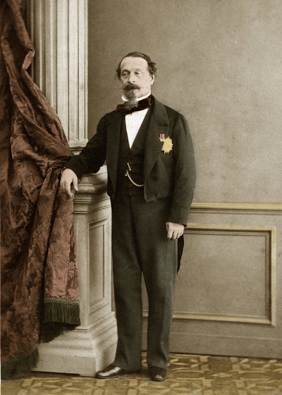 Retrato de Napoleão III de Olympe Aguado de las Marismas (1827-1894) - coloração posterior de Olympe Aguado