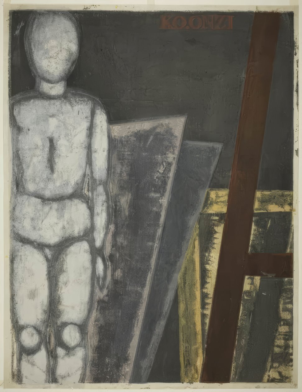 Manequim no estúdio de Onchi Kôshirô