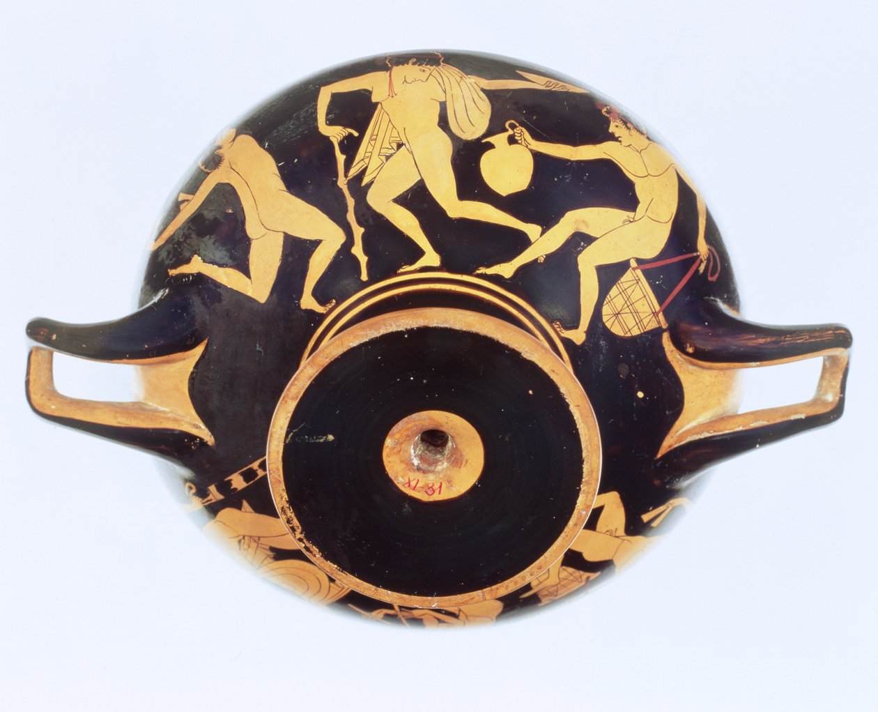 Kylix ático de figuras vermelhas, 500-480 aC (cerâmica) de Onesimos Painter