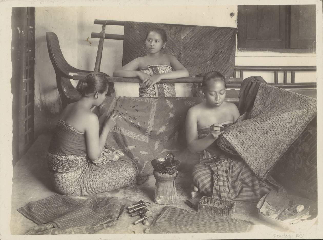 Três mulheres indianas batiked de Onnes Kurkdjian