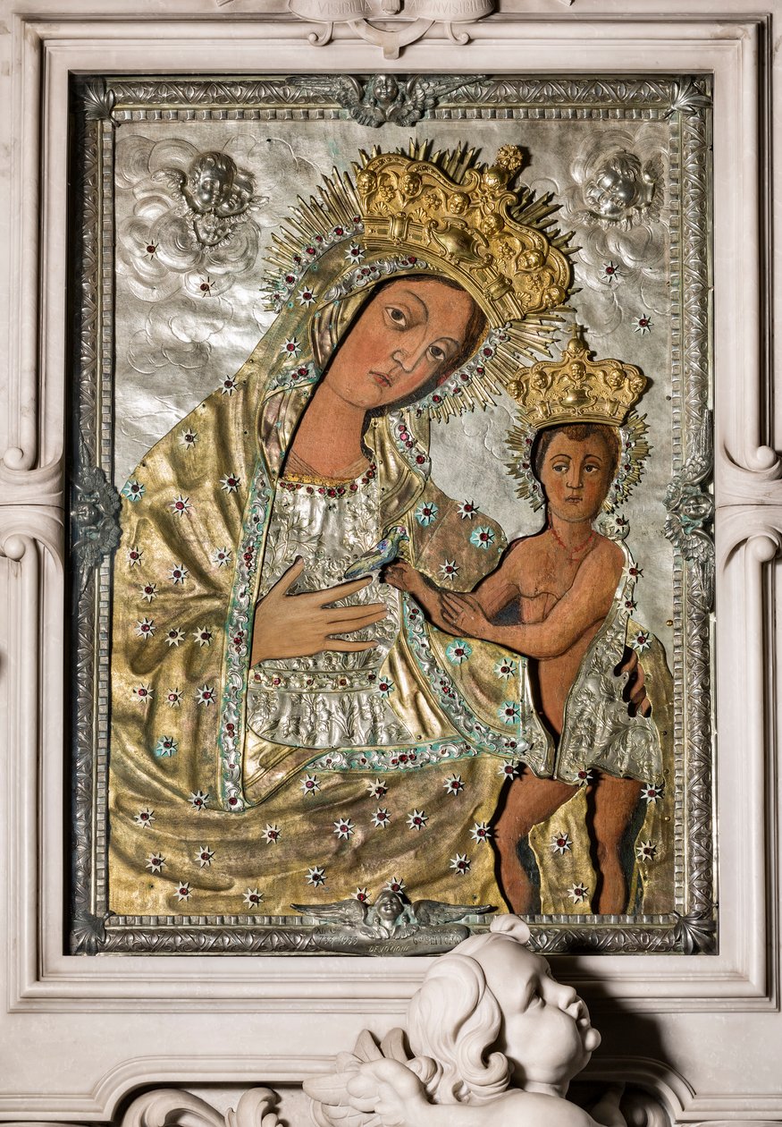 Madonna Odegitria - Ícone com Riza de Onofrio Palvisino da Monopoli