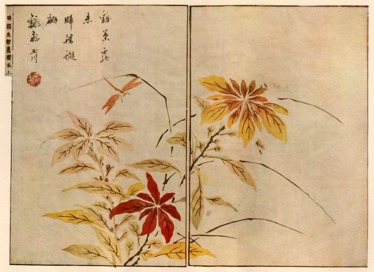 Libélula com plantas, 1746, 1924. de Ooka Shunboku