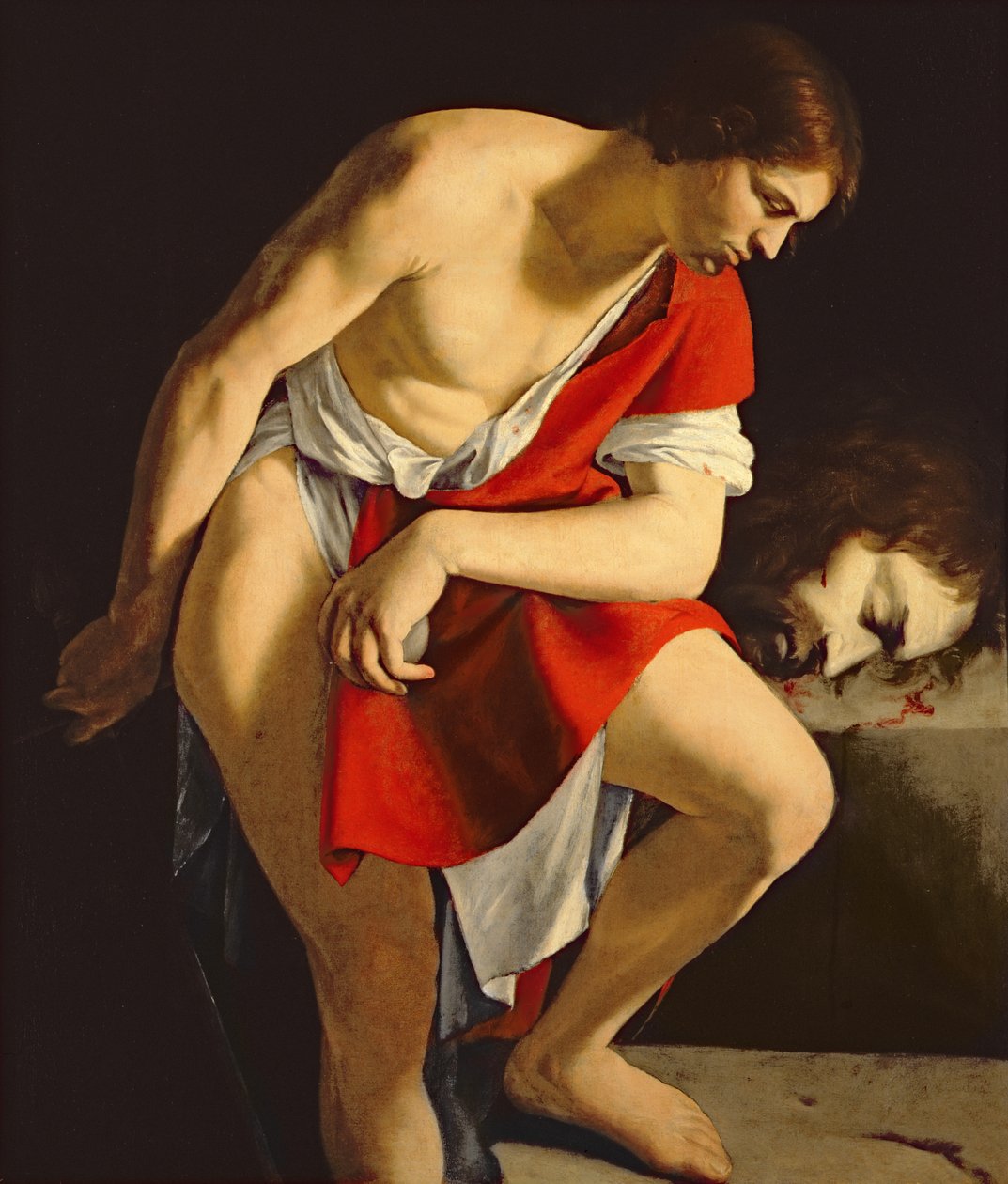 David contemplando a cabeça de Golias de Orazio Gentileschi
