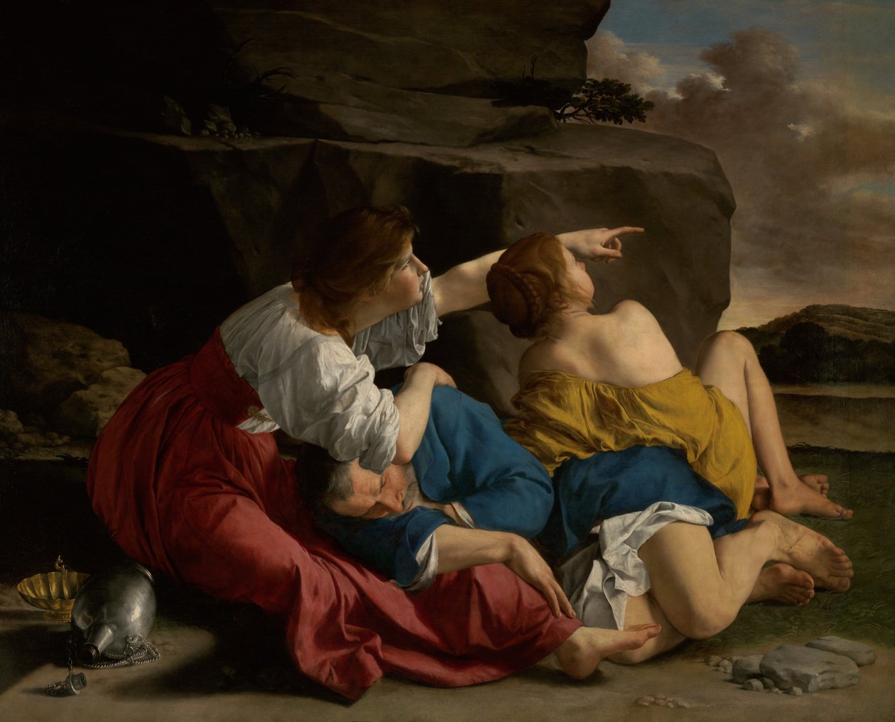 Lot e suas filhas de Orazio Gentileschi