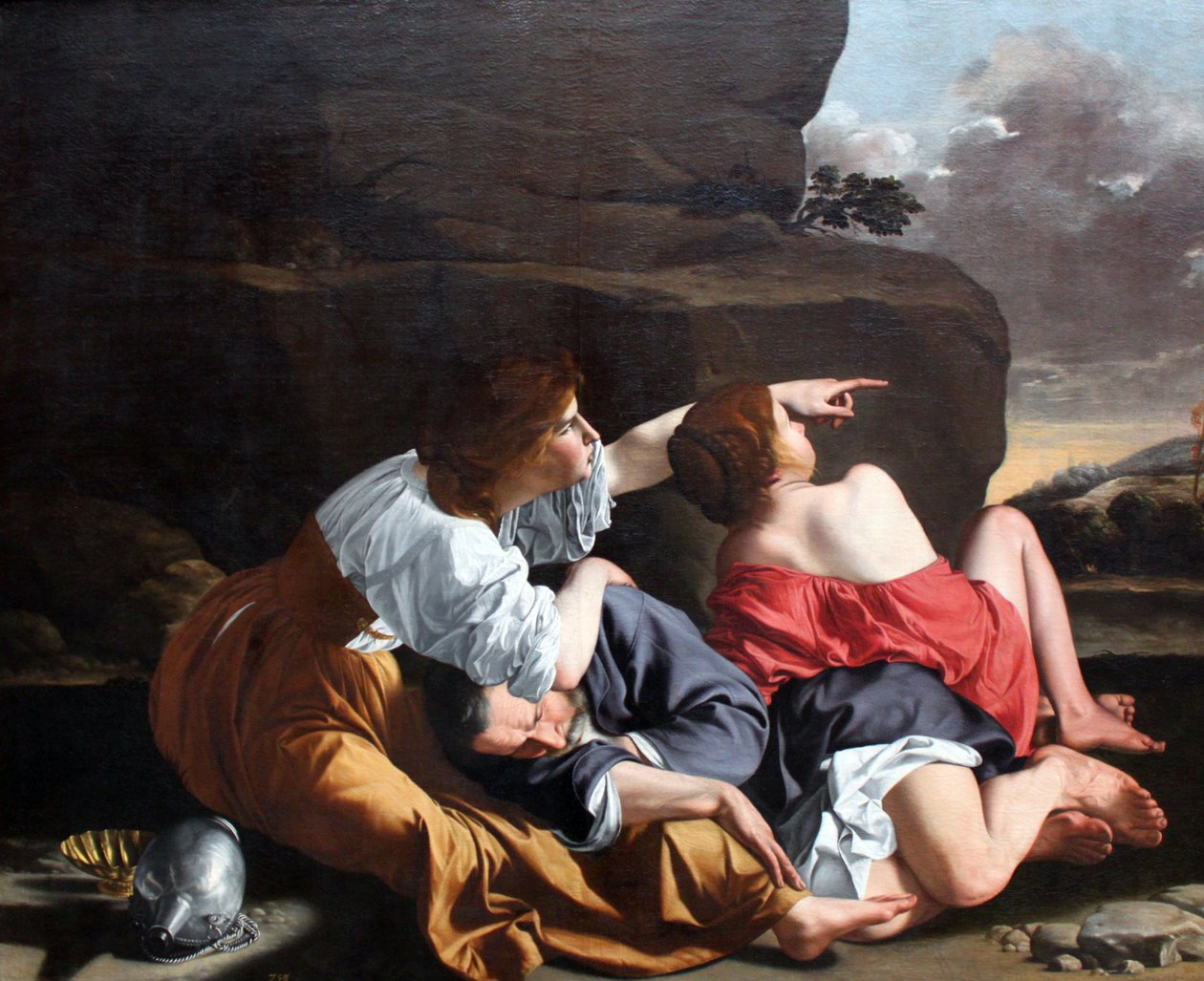 Ló e suas filhas de Orazio Gentileschi